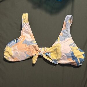 Cupshe Floral Bikini Top - Yellow, Blue, White